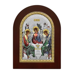 Сребърна икона(цветна) Света Троица, MA/E1136BX -C,  15×21см  |  Икони