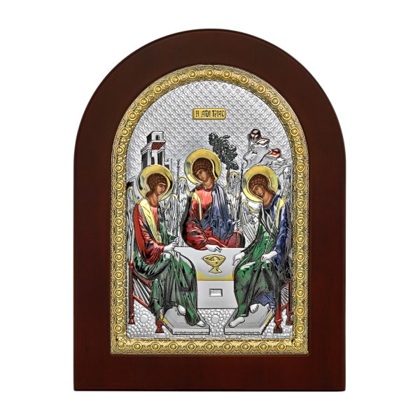 Сребърна икона(цветна) Света Троица, MA/E1136BX -C, 15×21см | HappyMarket.bg Сребърна икона(цветна) Света Троица, MA/E1136BX -C, 15×21см | Икони