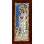 Сребърна икона на Света Богородица Атонска, MA/E1204AX-1C, 14X29,5см  |  Икони
