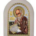 Сребърна цветна икона с магнит на Св. Николай Чудотворец, MB/E1108OX-C, 4×6 см  |  Икони