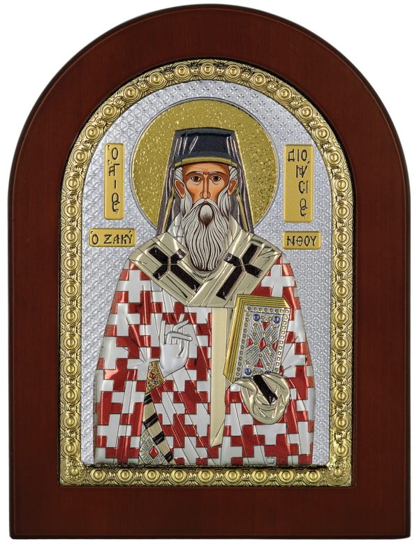 Сребърна цветна икона Св. Дионисий, MA/E1145EX-C 7,5×9,5см | HappyMarket.bg Сребърна цветна икона Св. Дионисий, MA/E1145EX-C 7,5×9,5см | Икони