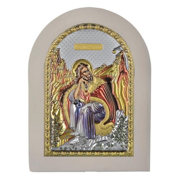 Сребърна цветна икона с бяла рамка Св. Пророк Илия, MA/E1128/WH-EXC 7,5×9,5см | HappyMarket.bg Сребърна цветна икона с бяла рамка Св. Пророк Илия, MA/E1128/WH-EXC 7,5×9,5см | Икони