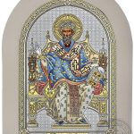 Сребърна цветна икона на Свети Фанурий, MA/E1139DX-C 10×14см  |  Икони