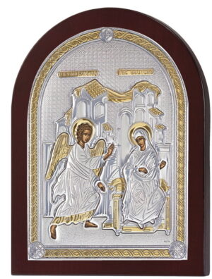 Сребърна икона Благовещение,MA/E1117AX 20×26см  |  Икони