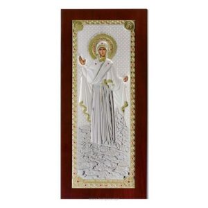 Сребърна икона Богородица Атонската игуменка, MA/E1204DX, 8,5X16см  |  Икони