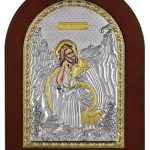 Сребърна икона с цветни детайли Св. Лазар, ΜΑ/Ε1154ΒΧ-C, 15×21см  |  Икони
