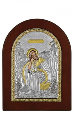 Сребърна икона Св. Пророк Илия, MA/E1128OX, 4×6см  |  Икони