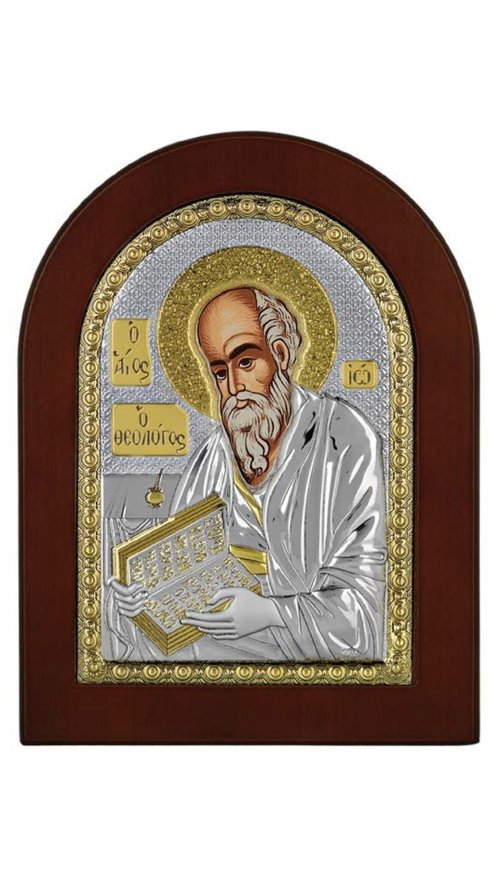 Сребърна икона Свети Йоан Богослов, MA/E1142BX, 15×21см | HappyMarket.bg Сребърна икона Свети Йоан Богослов, MA/E1142BX, 15×21см | Икони