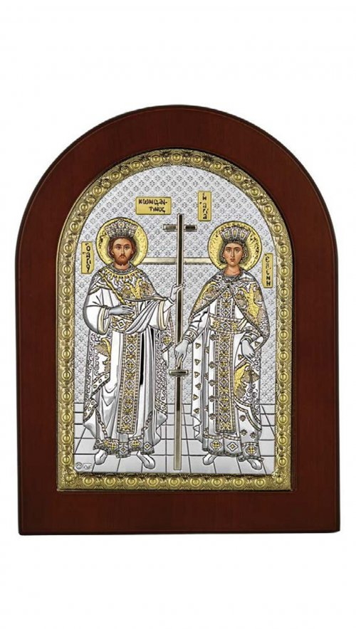 Сребърна икона Св. Константин и Елена, MA/E1146BX, 15×21см | HappyMarket.bg Сребърна икона Св. Константин и Елена, MA/E1146BX, 15×21см | Икони