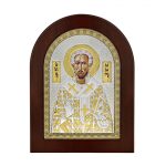 Сребърна цветна икона с бяла рамка Св. Паисий, MA/E1127DX 10×14см  |  Икони