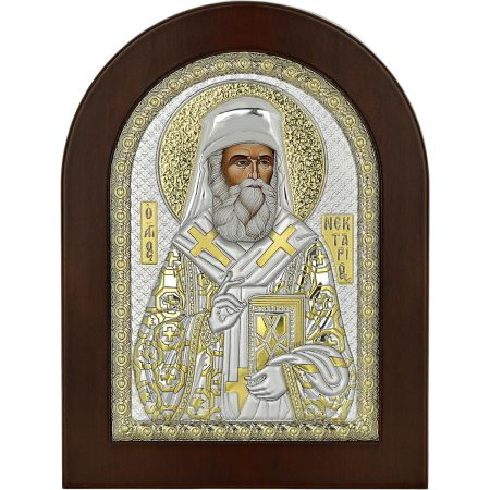 Сребърна икона Св. Нектарий, MA/E1147EX 7,5×9,5см | HappyMarket.bg Сребърна икона Св. Нектарий, MA/E1147EX 7,5×9,5см | Икони