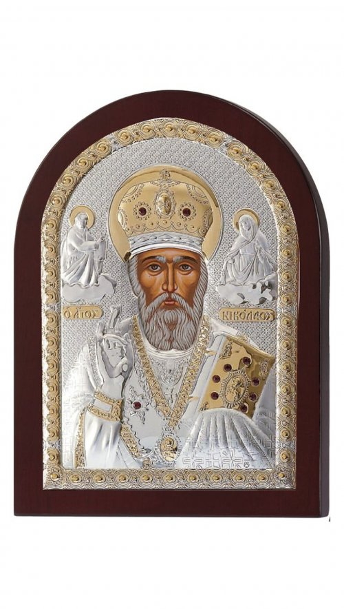 Сребърна икона на Св. Николай Чудотворец, MA/E1108EX, 7,5×9,5см | HappyMarket.bg Сребърна икона на Св. Николай Чудотворец, MA/E1108EX, 7,5×9,5см | Икони