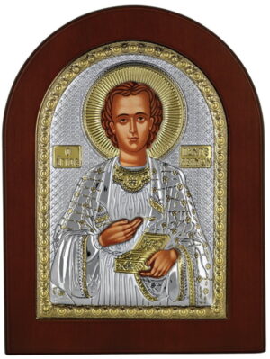 Сребърна икона с магнит Свети Панталеймон, MA/E1120OX, 4×6см | HappyMarket.bg Сребърна икона с магнит Свети Панталеймон, MA/E1120OX, 4×6см | Икони