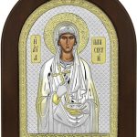 Сребърна цветна икона на Св. Николай Чудотворец, MA/E1108EX-C 7,5×9,5см  |  Икони