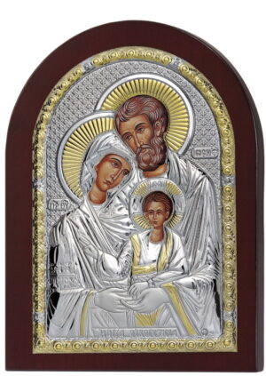 Сребърна икона Светото Семейство, MA/E1105EX, 7.5×9,5см  |  Икони