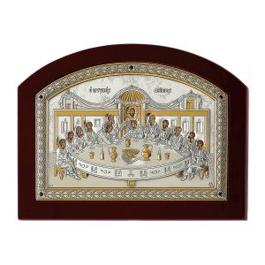 Сребърна икона Тайната Вечеря, MB/E1201VX, 32×24см  |  Икони