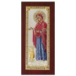 Сребърна икона на Света Богородица Атонска, MA/E1204BX-1C, 11X23см  |  Икони