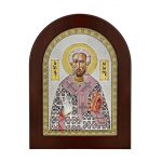 Сребърна цветна икона Св. Паисий, MA/E1127EX 7,5×9,5см  |  Икони