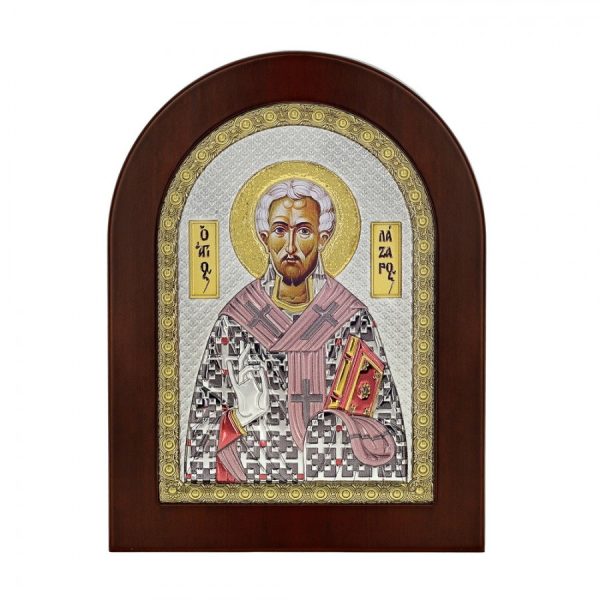 Сребърна икона s светни детайли Св. Лазар, ΜΑ/Ε1154DX-C 10×14см | HappyMarket.bg Сребърна икона s светни детайли Св. Лазар, ΜΑ/Ε1154DX-C 10×14см | Икони