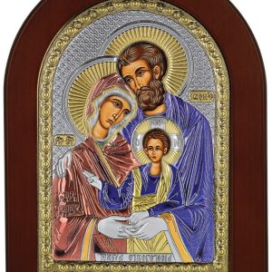 Сребърна цветна икона Светото Семейство, MA/E1105AX-C, 20X26см  |  Икони