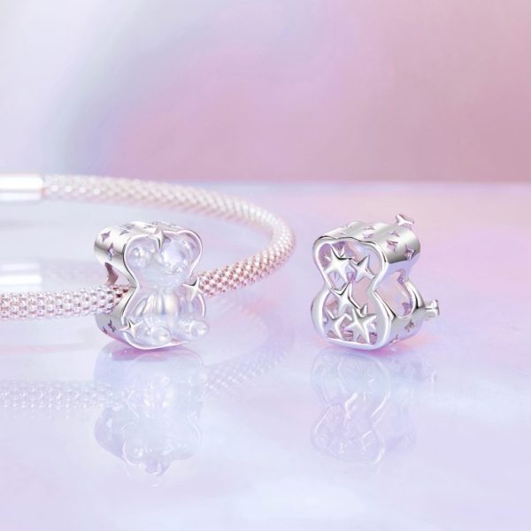 Сребърен талисман „Бяло мече“ | HappyMarket.bg Сребърен талисман „Бяло мече“ | Бижута тип Пандора