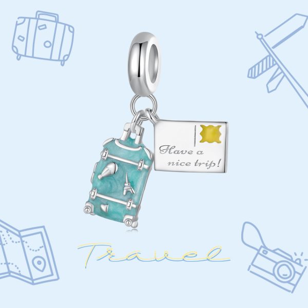 Сребърен талисман тип Пандора „Пътуване“ | HappyMarket.bg Сребърен талисман тип Пандора „Пътуване“ | Бижута тип Пандора