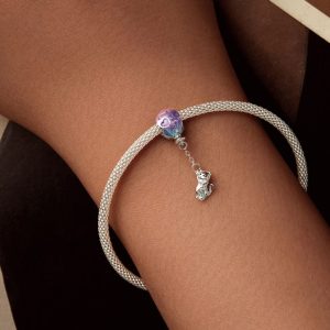 Сребърен висящ талисман тип Пандора "Обичам моя домашен любимец" - Image 3