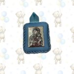 Сребърен комплект с рамка за снимка и икона за момиче,9х13см  |  Деца