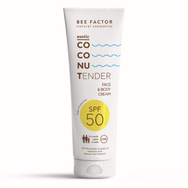 Слънцезащитен комплект: крем SPF50 за лице и тяло + кокосово масло за тен SPF15  |  Натурална козметика