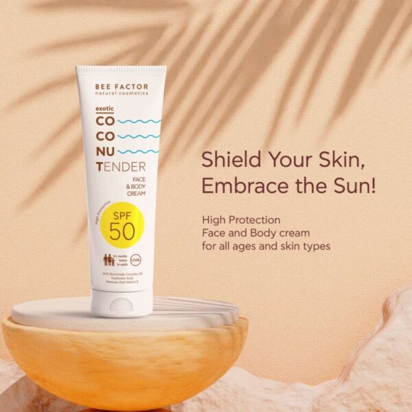 Слънцезащитен комплект: крем SPF50 за лице и тяло + кокосово масло за тен SPF15  |  Натурална козметика