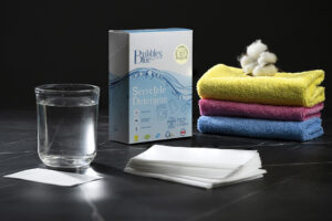 Ленти за пране Бебе Лайка – биоразградими, хипоалергенни и веган, подходящи за бяло и цветно пране, нежни към бебешката кожа.