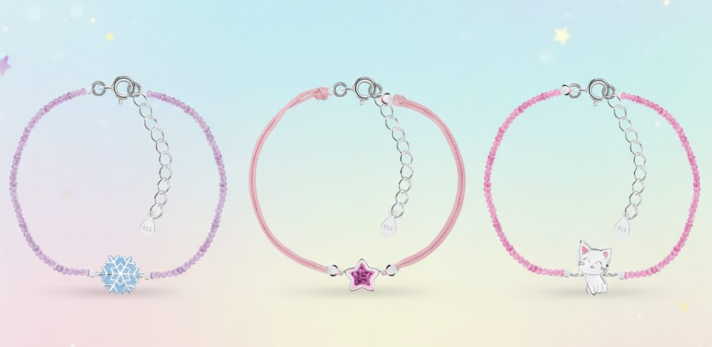 Детски сребърни гривни