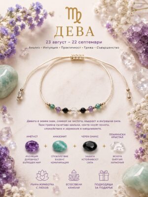 Зодиакална гривна Дева | HappyMarket.bg Зодиакална гривна Дева | Бижута