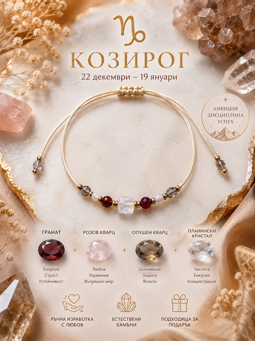 Зодиакална гривна Козирог