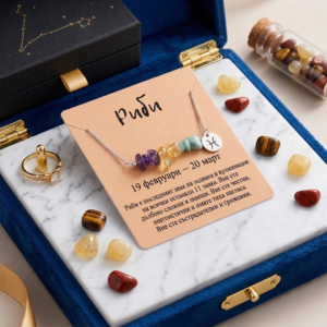 Зодиакално колие Риби | HappyMarket.bg Зодиакално колие Риби | Зодиакални бижута