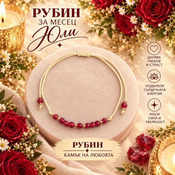 Гривна „Роден през Юли“  |  Зодиакални бижута
